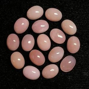 5mm 6mm 7mm naturel rose opale Semi précieux lisse ovale Cabochon luxe gros bijoux faisant des pierres précieuses personnalisé calibré en vrac - Product Image 1