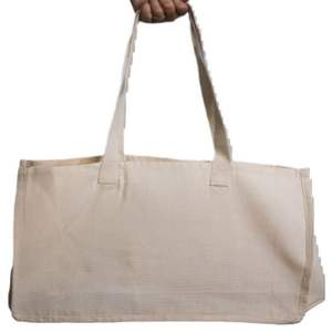 Sac fourre-tout en coton biologique 100% Calico avec logo personnalisé sac d'épicerie écologique et écologique en toile biodégradable - Product Image 3