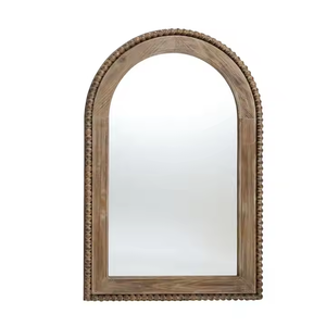 Wood Framed Wall <b>Mirror</b> Accented With Decorative Wooden Beads Add a Touch of Any Home Decor by Azora Industries - Product Image 4