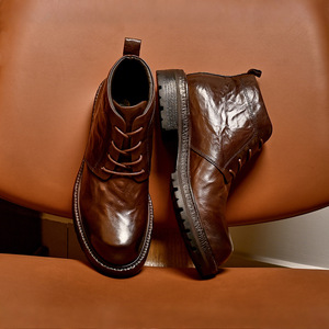 Chaussures de ville en cuir de porc de haute qualité avec revêtement imperméable et semelle intérieure souple pour hommes - Product Image 1