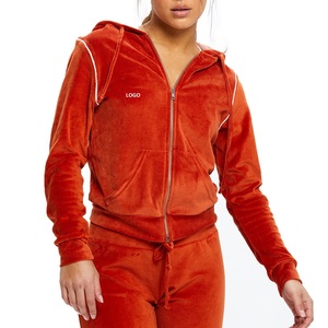 Pista de terciopelo de Color negro para mujer, Jogging y sudaderas con capucha, transpirable, atractivo, suelto, Fitness, talla grande, mangas largas para <span class=keywords><strong>ejercicio</strong></span> - Product Image 2