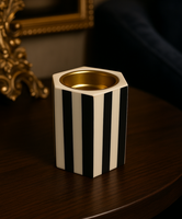 Brûleur de Bakhoor en Résine Oud Arabe de Luxe 2027, Carré, Couleur Personnalisable, Motif Rayé Blanc, Parfum d'Ambiance, Aromathérapie Ramadan