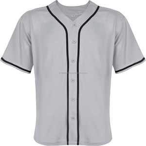 High Quality Baseball Jersey V-Neck Softball Full Button Sleeveless Jerseys for <b>Men</b> - Product Image 2