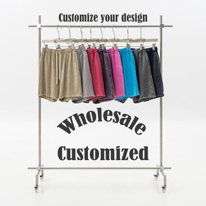 Short en coton décontracté pour hommes de haute qualité 330GSM Heavyweight Loose Fit Beach Summer Washed Oversize Distressed Design avec poche - Product Image 4