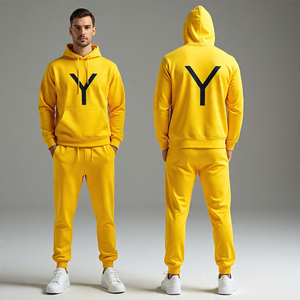 Nuevo chándal de algodón polar para hombre de gran tamaño | Pantalones de pierna ancha y Sudadera con capucha/Pantalones rectos holgados Cargo - Product Image 5