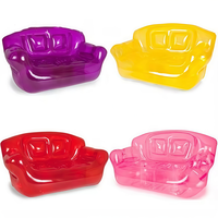 Canapé gonflable rose en PVC transparent personnalisé pour 2 personnes, portable et pratique, fauteuil d'angle gonflable, fauteuil à bascule gonflable
