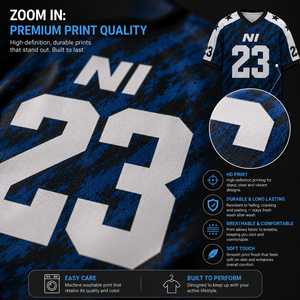 Ensemble de maillots de football américain personnalisés, respirant, à séchage rapide, vêtements d'équipe athlétique, manches courtes pour hommes - Product Image 6