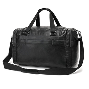 Bolsa de Viaje de Piel Sintética Negra con Logotipo Personalizado, Bolsa de Viaje Impermeable para Hombre de Negocios, Bolsa de Lona de Viaje al por Mayor - Product Image 2