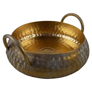 손잡이와 전통적인 아름다운 Urli 그릇 축제 도착 디 왈리 장식 선물 항목 가장 저렴한 가격에 창조적 인 수제