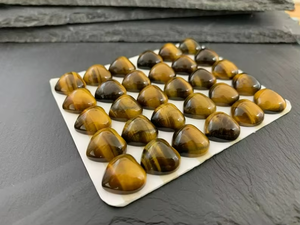 Cabujón de Ojo de Tigre Natural Hecho a Mano, Piedra Preciosa Suelta Pulida de Alta Calidad, Lotes de Piedras Preciosas - Product Image 5