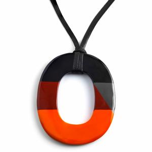 Corne de buffle laque collier pendentif haute qualité élégant corne de buffle résine bois métal os à la main collier boucle d'oreille - Product Image 6