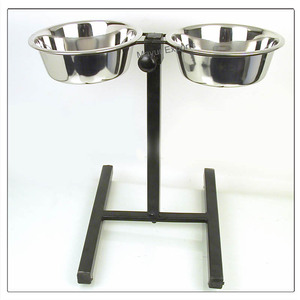 Cuenco ajustable de acero inoxidable para perros, redondeado, cómodo, ecológico, sistema de alimentación automática, grado alimenticio, PC, silicona, Metal - Product Image 1