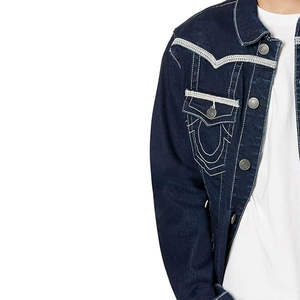 Fabricante de Ropa al por Mayor, Chaquetas Vaqueras, Chaqueta Vaquera de Mezclilla para Hombre de Color Sólido Personalizada, Hecha en Pakistán, Servicio OEM - Product Image 4