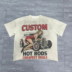 T-shirt surdimensionné à coupe ample en coton 100% personnalisé avec impression DTG, ourlet brut, lourd, délavé à l'acide, pour hommes - Product Image 3