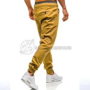 Pantalones de chándal lisos de algodón a prueba de viento transpirables de cintura media informales para hombre con estilo, con estampado de logotipo personalizado ligero - Product Image 6