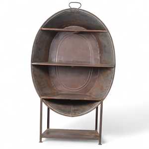 Estantería de Hierro Estilo Industrial con Melamina y Madera Maciza para Hogar, Oficina, Comedor, Hotel, Mueble Duradero de Metal y Vidrio - Product Image 1