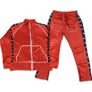 Conjunto Deportivo de Invierno Personalizado para Hombre, Chaqueta y Pantalones con Cremallera Amarilla, Dos Piezas con Raya Lateral, Ropa Casual de Calle - Product Image 5