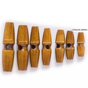 Bouton à bascule en bois naturel attache en bois rustique écologique à 2 trous pour manteaux, chandails, bricolage et accessoires de couture - Product Image 2