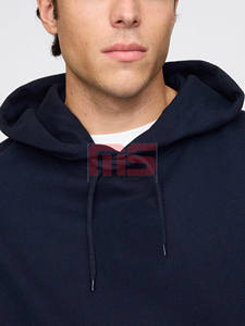 High Street Basics algodón mezclado hombres sudaderas con capucha logotipo personalizado pulóver ligero transpirable 100% algodón invierno Sudadera con capucha - Product Image 2