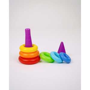 GIRNAR Colorful <b>Rings</b> Pyramid Stacker Engaging Size & Color Learning Sorting Nesting & <b>Stacking</b> Toy - Product Image 3