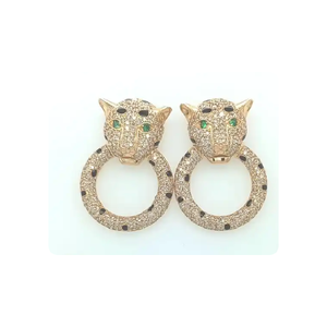 Pendientes de diamantes para mujer, pendientes de diamantes de oro para mujer a precio con descuento, compre pendientes de diamantes reales en línea en India, joyería de moda - Product Image 6