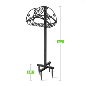 2023 support de rangement de tuyau d'arrosage en métal et laiton robuste support de sol noir personnalisé support de tuyau d'eau Performance à coût élevé - Product Image 1