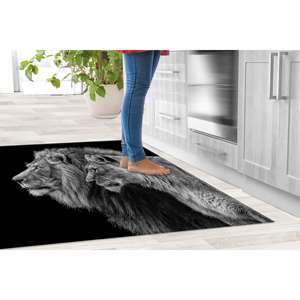 Alfombra de Pareja de Leones, Alfombra de Regalo para Amantes de los Leones, Alfombra para la Cueva del Hombre, Alfombra de Animales, Alfombra Suave No Tejida - Product Image 3