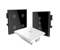 Interruptor de Pared Inteligente Inalámbrico WiFi TUYA de Alta Calidad, de Vidrio Templado, 1 Luz, Encendido/Apagado, NFC, Control por Voz con Google Assistant y Alexa, 12A