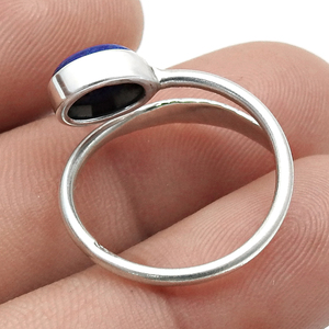 Anillos de diseñador hechos a mano de lapislázuli azul real hermoso de Plata de Ley 925 a precio de fábrica al por mayor del fabricante OEM - Product Image 4
