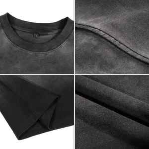 เสื้อยืดวินเทจฮิปฮอปใส่ได้ทั้งชายและหญิงผ้าคอตตอน100% ปรับแต่งโลโก้ได้โอเวอร์ไซส์ - Product Image 4