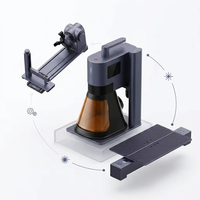 LaserPecker LP5 20W Fiber 20W Diode Dual Laser Engraver Cutter untuk Kustomisasi Logam Kayu Perhiasan