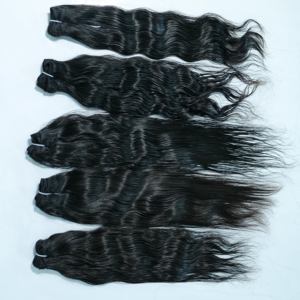 100% naturel cuticule aligné vierge brut indien noir femmes cheveux humains non transformés avec des vagues profondes lâches boucles Extensions de cheveux - Product Image 5