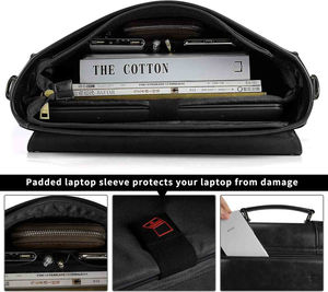 Maletines de Cuero de Diseño Personalizado, Bolsos de Mensajero para Portátil, el Mejor Bolso de Mano para Oficina, Escuela y Universidad para Hombres y Mujeres - Product Image 3