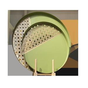 Bandeja de Servicio de Metal Blanca y Dorada con la Mejor Calidad, Bandeja de Servicio de Restaurante para Frutas, Aperitivos y Alimentos en Venta - Product Image 5