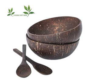 Precio barato en verano de 2025 de Eco2go Vietnam/Cuencos de helado de cáscara de coco reutilizables ecológicos hechos a mano 100% - Product Image 3