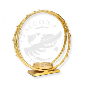 แจกันดอกไม้พร้อมที่แขวนเชิงเทียนทำจากโลหะเงินสูงทันสมัยสำหรับล็อบบี้โรงแรมของตกแต่งคริสมาสต์ทำมือและทนทาน - Product Image 3