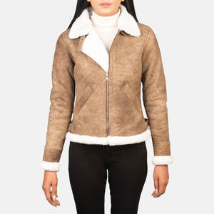 Veste en cuir réversible pour femme élégante tenue tricotée couleur avec caractéristique respirante - Product Image 3