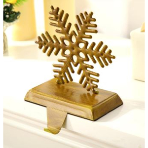 Metal Snowflake Stocking Hanger Antique Designer Fireplace Stocking Hanger Hook for <b>Christmas</b> Decor at Cheapest Price - Product Image 3