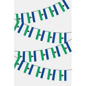Lesotho Rectangular Party <b>Banners</b> Guirlande Decorative Flag String for Festive Celebrations - Product Image 1