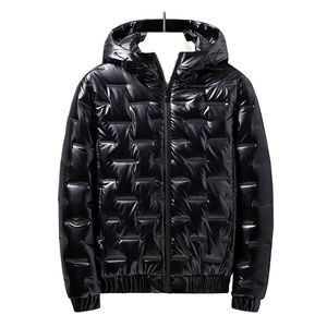 Chaqueta Acolchada de Invierno 2025 al por Mayor, Personalizada, con Bloques de Color, Cierre Completo, Cuello Alto, Reversible, Estilo Hip Hop para Hombre - Product Image 1