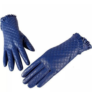 Nouvelle saison d'hiver mode femmes dame en cuir souple Protection moto gants hiver chaud avec fourrure femmes mode gants - Product Image 2
