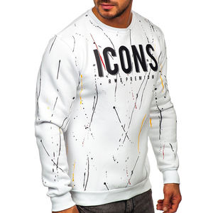 Hombres sudadera proveedor al por mayor logotipo personalizado de gran tamaño casual streetwear cuello redondo jersey con capucha fabricante - Product Image 3