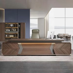 Luxurious Modern Executive Office <b>Desk</b> High-End Wooden Durable MDF Ergonomic Eco-Friendly Water Resistant Assemble - Product Image 3