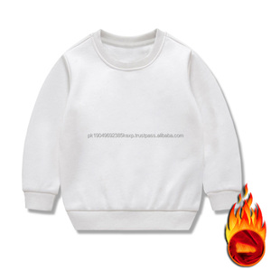 Vente flash Vêtements pour bébé Haut pour enfant Manches longues Col rond Uni Doux Tricoté en polaire Sweat-shirt pour enfants - Product Image 1