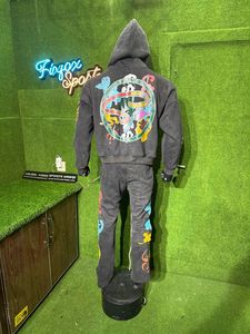 2025 Jogging pour homme 2 pièces, qualité supérieure, en molleton 100% coton, délavé à l'acide, grammage lourd pour l'hiver, écologique, personnalisable avec logo d'usine - Product Image 4