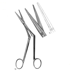 Ciseaux délicats en acier inoxydable pour le nez et les amygdales HEYMANN-KNIGHT, taille 175 mm, ciseaux délicats - Product Image 1