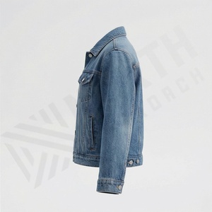 Veste en jean réversible décontractée pour femmes, coton, motif uni, bouton, décoration de logo, manteau d'hiver, vêtement d'extérieur élégant, couleur personnalisée - Product Image 3