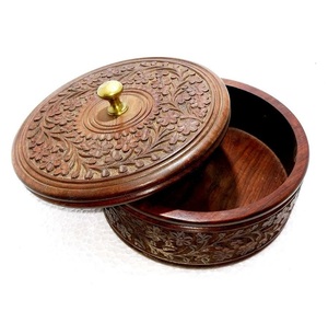 Chauffe-plats en bois Boîte Chapati de conception durable résistante à la chaleur avec couvercle pour conserver les aliments et servir des repas chauds - Product Image 3