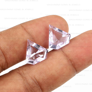 Excellente forme de diamant à facettes coupe 13x13mm pierre de Quartz améthyste rose calibré pierres précieuses en vrac fabrication de bijoux prix de gros - Product Image 6