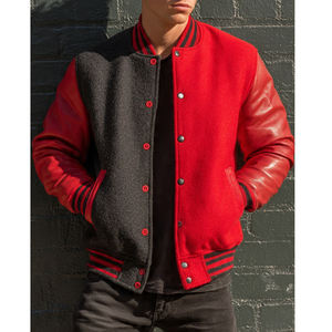 Chaqueta Universitaria 100% Lana para Hombre, Chaqueta Universitaria de Béisbol para Invierno, Chaqueta Universitaria de Béisbol Holgada para Hombre - Product Image 3